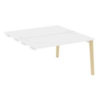 Onix Wood OW.D.SPR-3.7 (Белый бриллиант/Дуб светлый) Стол-приставка двойной  к опорным элементам, опоры - массив дерева
