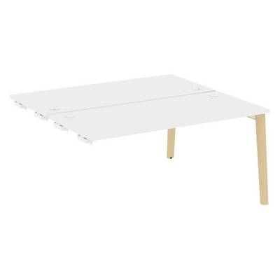 Onix Wood OW.D.SPR-4.7 (Белый бриллиант/Дуб светлый) Стол-приставка двойной  к опорным элементам, опоры - массив дерева