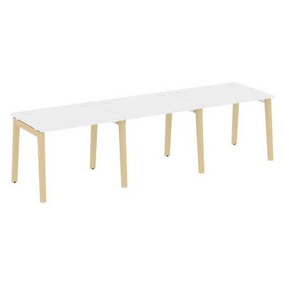 Onix Wood OW.RS-3.1.8 (Белый бриллиант/Дуб светлый) Рабочая станция, опоры - массив дерева