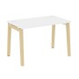 Onix Wood OW.SP-2.7 (Белый бриллиант/Дуб светлый) Стол письменный, опоры - массив дерева