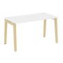 Onix Wood OW.SP-3.7 (Белый бриллиант/Дуб светлый) Стол письменный, опоры - массив дерева