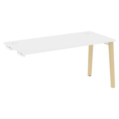 Onix Wood OW.SPR-4.7 (Белый бриллиант/Дуб светлый) Стол-приставка к опорным элементам, опоры - массив дерева