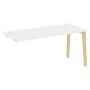 Onix Wood OW.SPR-4.7 (Белый бриллиант/Дуб светлый) Стол-приставка к опорным элементам, опоры - массив дерева