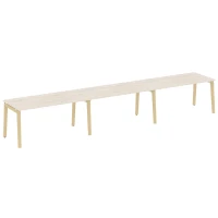 OW.RS-3.4.8 (Денвер светлый/Дуб светлый) Рабочая станция, опоры - массив дерева
