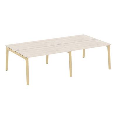 Onix Wood OW.D.RS-4.3.7 (Денвер светлый/Дуб светлый) Рабочая станция, опоры - массив дерева