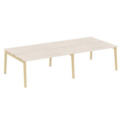 Onix Wood OW.D.RS-4.4.7 (Денвер светлый/Дуб светлый) Рабочая станция, опоры - массив дерева