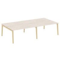 Onix Wood OW.D.RS-4.4.8 (Денвер светлый/Дуб светлый) Рабочая станция, опоры - массив дерева