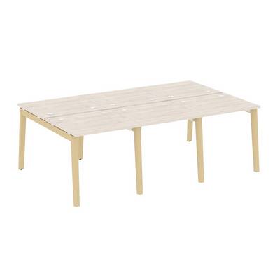 Onix Wood OW.D.RS-6.0.7 (Денвер светлый/Дуб светлый) Рабочая станция, опоры - массив дерева