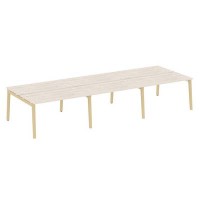 Onix Wood OW.D.RS-6.3.7 (Денвер светлый/Дуб светлый) Рабочая станция, опоры - массив дерева