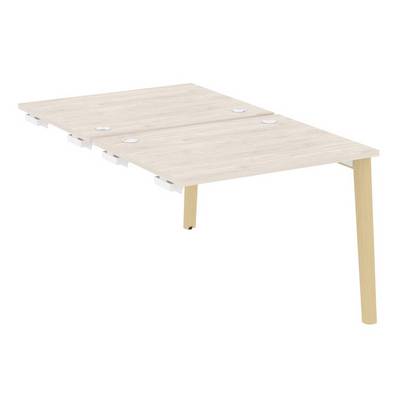 Onix Wood OW.D.SPR-1.8 (Денвер светлый/Дуб светлый) Стол-приставка двойной  к опорным элементам, опоры - массив дерева