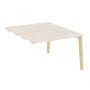 Onix Wood OW.D.SPR-2.7 (Денвер светлый/Дуб светлый) Стол-приставка двойной  к опорным элементам, опоры - массив дерева