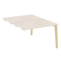 Onix Wood OW.D.SPR-2.8 (Денвер светлый/Дуб светлый) Стол-приставка двойной  к опорным элементам, опоры - массив дерева