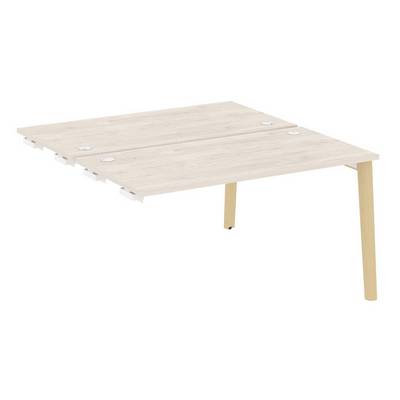 Onix Wood OW.D.SPR-3.7 (Денвер светлый/Дуб светлый) Стол-приставка двойной  к опорным элементам, опоры - массив дерева