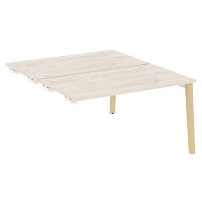 Onix Wood OW.D.SPR-3.8 (Денвер светлый/Дуб светлый) Стол-приставка двойной  к опорным элементам, опоры - массив дерева