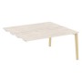 Onix Wood OW.D.SPR-4.7 (Денвер светлый/Дуб светлый) Стол-приставка двойной  к опорным элементам, опоры - массив дерева
