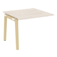 Onix Wood OW.NPRG-1 (Денвер светлый/Дуб светлый) Проходной наборный элемент переговорного стола, опоры - массив дерева