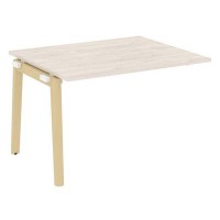 Onix Wood OW.NPRG-2 (Денвер светлый/Дуб светлый) Проходной наборный элемент переговорного стола, опоры - массив дерева