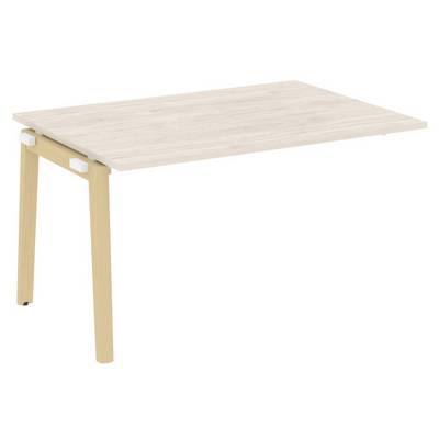 Onix Wood OW.NPRG-3 (Денвер светлый/Дуб светлый) Проходной наборный элемент переговорного стола, опоры - массив дерева