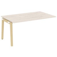 Onix Wood OW.NPRG-4 (Денвер светлый/Дуб светлый) Проходной наборный элемент переговорного стола, опоры - массив дерева