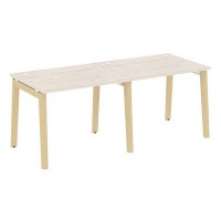 Onix Wood OW.RS-2.1.8 (Денвер светлый/Дуб светлый) Рабочая станция, опоры - массив дерева