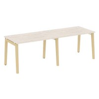 Onix Wood OW.RS-2.2.8 (Денвер светлый/Дуб светлый) Рабочая станция, опоры - массив дерева