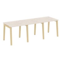 Onix Wood OW.RS-3.0.8 (Денвер светлый/Дуб светлый) Рабочая станция, опоры - массив дерева