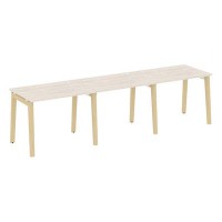 Onix Wood OW.RS-3.1.7 (Денвер светлый/Дуб светлый) Рабочая станция, опоры - массив дерева