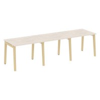 Onix Wood OW.RS-3.1.8 (Денвер светлый/Дуб светлый) Рабочая станция, опоры - массив дерева