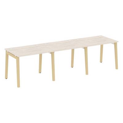 Onix Wood OW.RS-3.1.8 (Денвер светлый/Дуб светлый) Рабочая станция, опоры - массив дерева