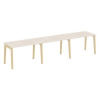 Onix Wood OW.RS-3.2.7 (Денвер светлый/Дуб светлый) Рабочая станция, опоры - массив дерева