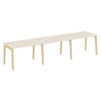 Onix Wood OW.RS-3.2.8 (Денвер светлый/Дуб светлый) Рабочая станция, опоры - массив дерева