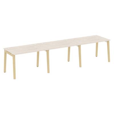 Onix Wood OW.RS-3.2.8 (Денвер светлый/Дуб светлый) Рабочая станция, опоры - массив дерева