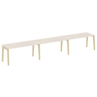 Onix Wood OW.RS-3.4.7 (Денвер светлый/Дуб светлый) Рабочая станция, опоры - массив дерева