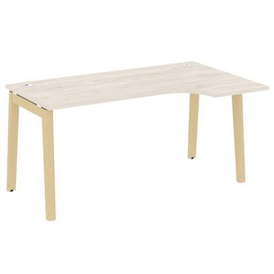 Onix Wood OW.SA-1R (Денвер светлый/Дуб светлый) Стол эргономичный правый, опоры - массив дерева