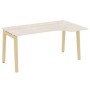 Onix Wood OW.SA-1R (Денвер светлый/Дуб светлый) Стол эргономичный правый, опоры - массив дерева