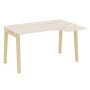 Onix Wood OW.SA-2R (Денвер светлый/Дуб светлый) Стол эргономичный правый, опоры - массив дерева