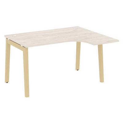 Onix Wood OW.SA-3R (Денвер светлый/Дуб светлый) Стол эргономичный правый, опоры - массив дерева