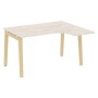 Onix Wood OW.SA-3R (Денвер светлый/Дуб светлый) Стол эргономичный правый, опоры - массив дерева