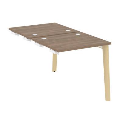 Onix Wood OW.D.SPR-0.7 (Дуб аризона/Дуб светлый) Стол-приставка двойной  к опорным элементам, опоры - массив дерева