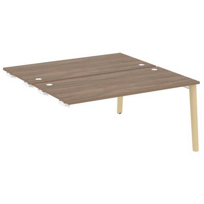 Onix Wood OW.D.SPR-4.8 (Дуб аризона/Дуб светлый) Стол-приставка двойной  к опорным элементам, опоры - массив дерева