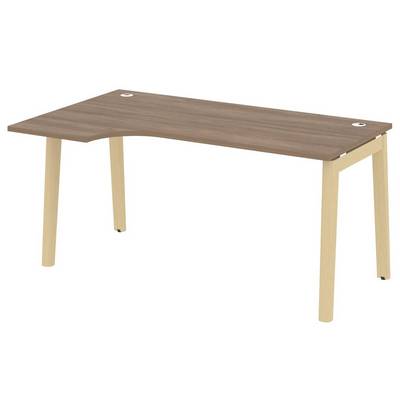 Onix Wood OW.SA-1L (Дуб аризона/Дуб светлый) Стол эргономичный левый, опоры - массив дерева