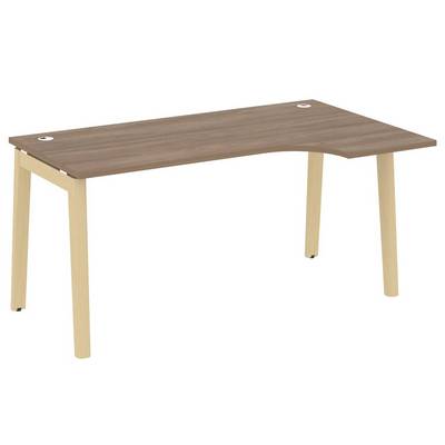 Onix Wood OW.SA-1R (Дуб аризона/Дуб светлый) Стол эргономичный правый, опоры - массив дерева