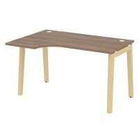 Onix Wood OW.SA-2L (Дуб аризона/Дуб светлый) Стол эргономичный левый, опоры - массив дерева
