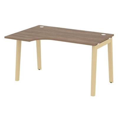 Onix Wood OW.SA-2L (Дуб аризона/Дуб светлый) Стол эргономичный левый, опоры - массив дерева