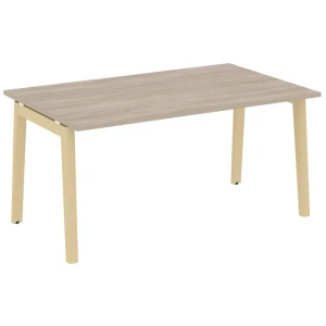 OW.PRG-1.4 (Дуб аттик/Дуб светлый) Стол переговорный, 1 столешница, опоры - массив дерева