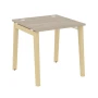 OW.SP-0.8 (Дуб аттик/Дуб светлый) Стол письменный, опоры - массив дерева