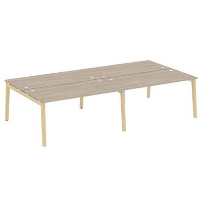 Onix Wood OW.D.RS-4.4.8 (Дуб аттик/Дуб светлый) Рабочая станция, опоры - массив дерева