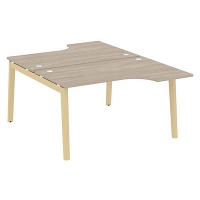 Onix Wood OW.D.SA-2 (Дуб аттик/Дуб светлый) Рабочая станция, опоры - массив дерева