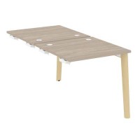 Onix Wood OW.D.SPR-0.8 (Дуб аттик/Дуб светлый) Стол-приставка двойной  к опорным элементам, опоры - массив дерева