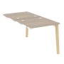 Onix Wood OW.D.SPR-0.8 (Дуб аттик/Дуб светлый) Стол-приставка двойной  к опорным элементам, опоры - массив дерева